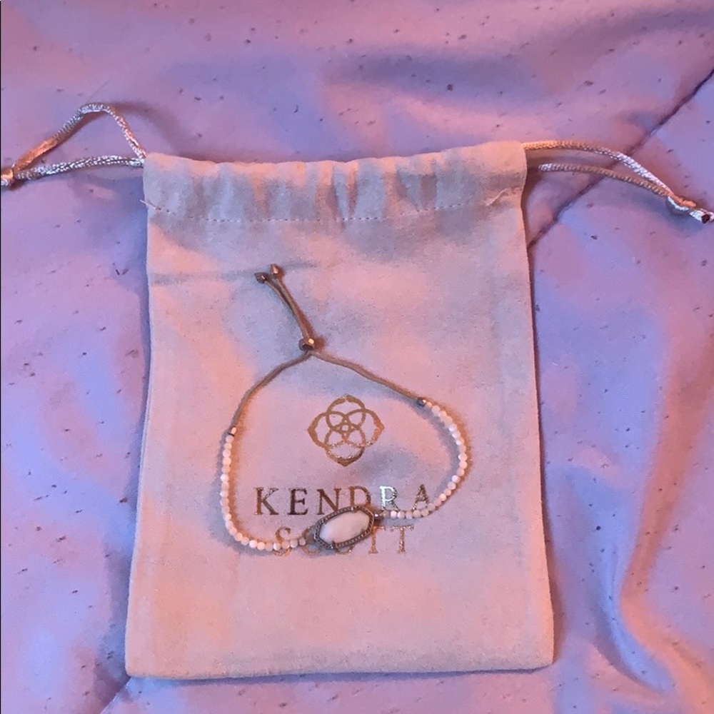 Kendra Scott Elaina silver beaded chain bracelet